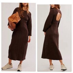 NWOT Free People Midi Seamless Stretchy Fall Midi Dress